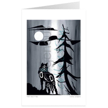 Laden Sie das Bild in den Galerie-Viewer, Wolf and Moon by Kwakwaka’wakw and French Canadian artist, Diane Levesque
