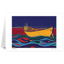 Laden Sie das Bild in den Galerie-Viewer, "Yellow Dory" Wall Art, artwork by Indigenous artist Dawn Oman
