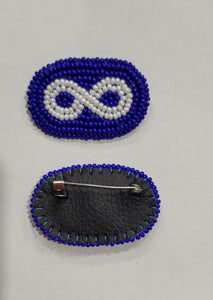 Beaded Metis Flag Pin