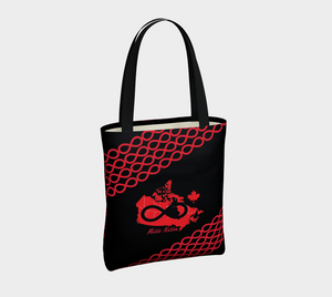 Metis Nation Black Tote, Lined - North of 50 Métis Designs