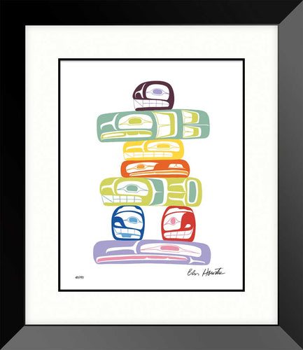 LIMITED EDITION ART PRINT -  Inukshuk by Native artist Ben Houstie - North of 50 Métis Designs