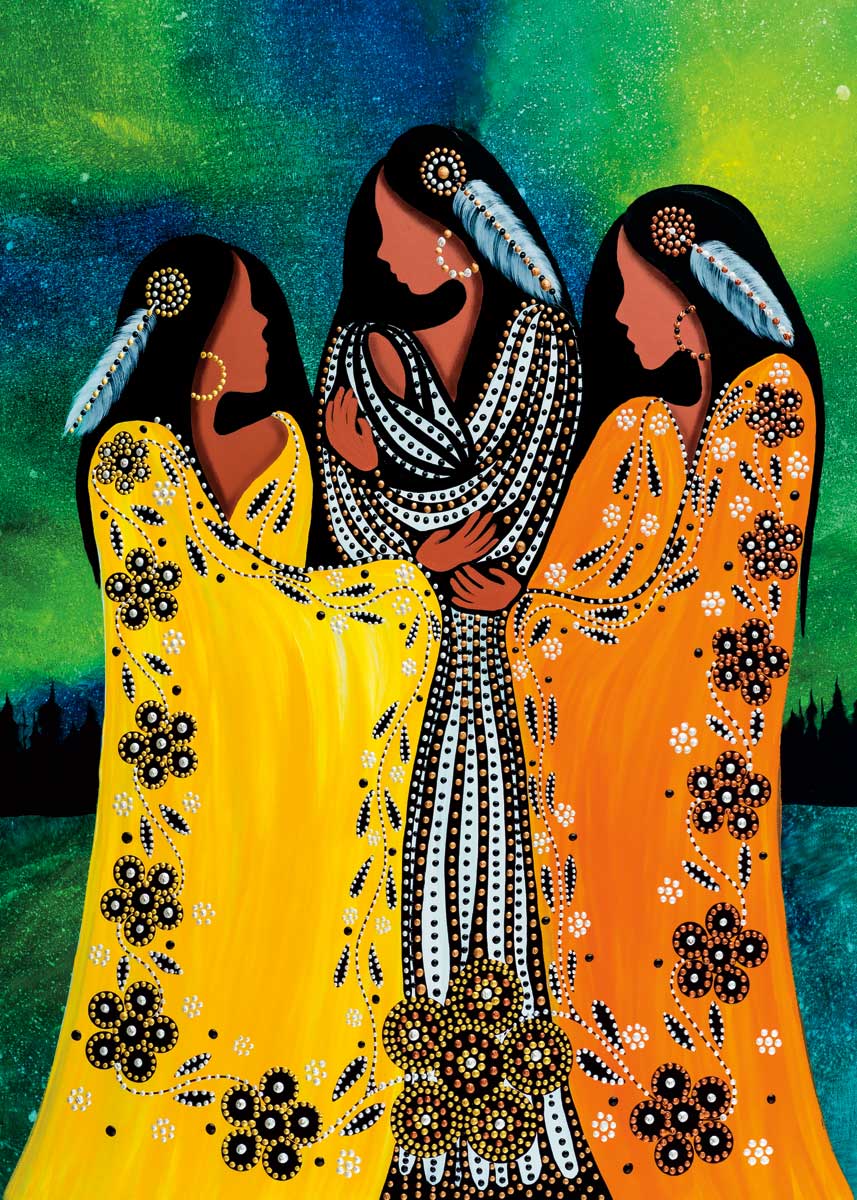 LIMITED EDITION ART PRINT - Motherhood by Cree Artist Betty Albert - North of 50 Métis Designs