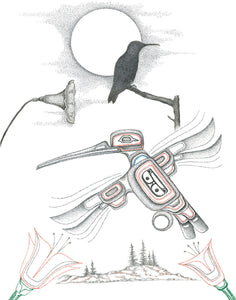 LIMITED EDITION ART PRINT -  Hummingbird by Charles Silverfox - North of 50 Métis Designs