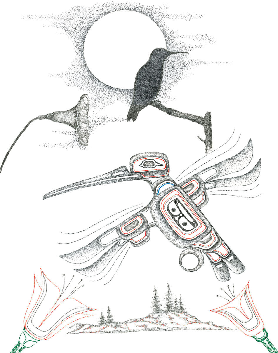 LIMITED EDITION ART PRINT -  Hummingbird by Charles Silverfox - North of 50 Métis Designs