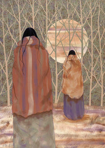 "Woodlands Moon" Art Card by Jeanne Rorex-Bridges - North of 50 Métis Designs