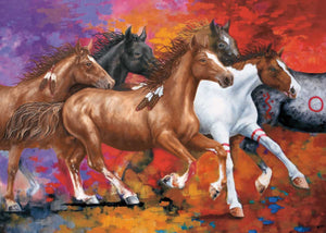 "Running Free" Art Card - North of 50 Métis Designs, Native artist