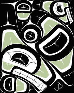 LIMITED EDITION ART PRINT -  Whale by Native artist Derek Thomas - North of 50 Métis Designs