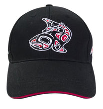 Load image into Gallery viewer, Design by Gitksan Native Artist Jamie Sterritt Baseball cap indigenous art
