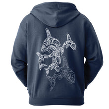 Laden Sie das Bild in den Galerie-Viewer, Orca Family Hoodie by Paul Windsor - size Small only
