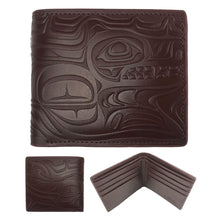 Load image into Gallery viewer, Leather Embossed Wallet with artwork by Paul Windsor, Spirit Wolf
