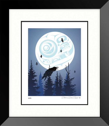 LIMITED EDITION ART PRINT -  Raven Moon by Mark Preston - North of 50 Métis Designs