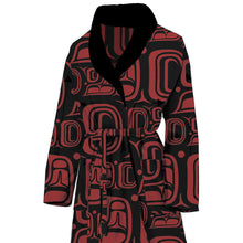 Laden Sie das Bild in den Galerie-Viewer, Formline, black and red housecoat / robe by Ernest Swanson
