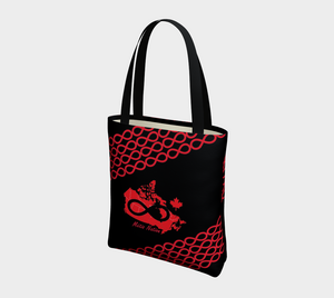 Metis Nation Black Tote, Lined - North of 50 Métis Designs