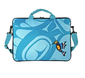 Laptop Bag with Hummingbird design by Francis Dick
