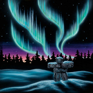 "Sky Dance - Inukshuk" Art Card