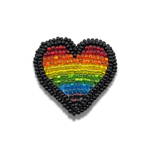 Load image into Gallery viewer, Beaded Pride Heart Pin

