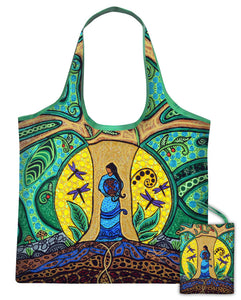 "Strong Earth Woman"  Reusable Shopping Bag by Leah Dorion