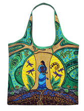 Load image into Gallery viewer, &quot;Strong Earth Woman&quot;  Reusable Shopping Bag by Leah Dorion
